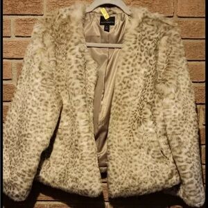 Worthington Leopard Print Faux Fur Jacket Coat - SALE - MAKE ANY OFFER